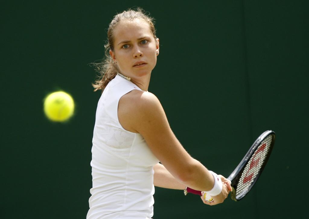 Stefanie Vögele a sauvé trois balles de match avant de céder. [KEYSTONE - FELIPE TRUEBA]