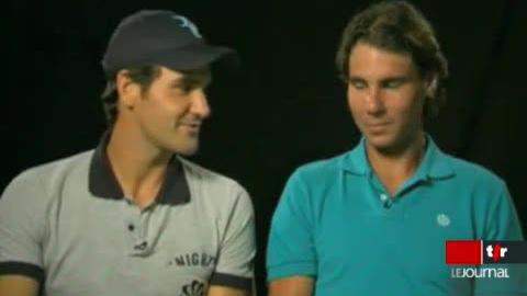 Tennis: Roger Federer et Rafael Nadal s'affronteront mardi au Hallenstadion de Zurich pour une bonne cause