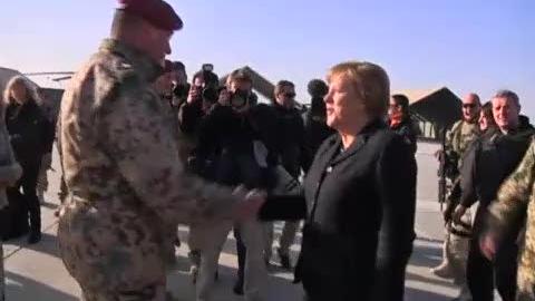 Angela Merkel en visite en Afghanistan