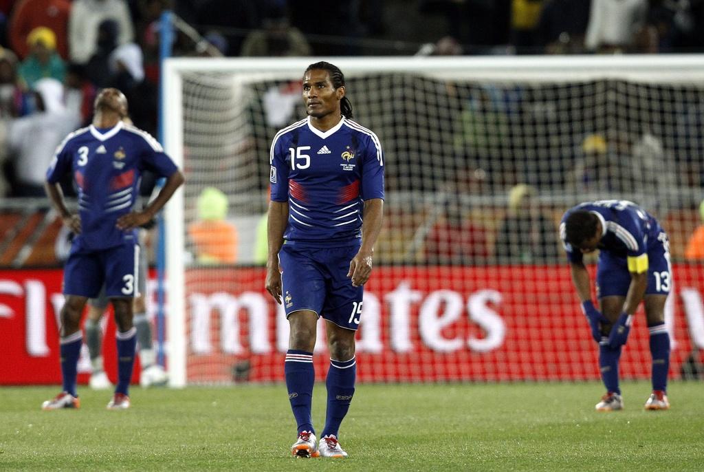 Un sacré camouflet pour Abidal, Malouda et Evra. [KEYSTONE - JONATHAN BRADY]