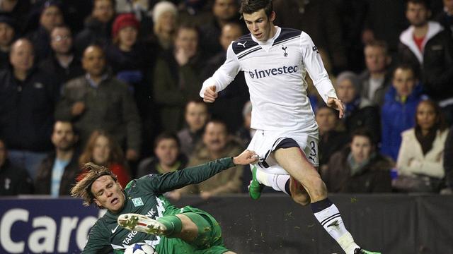 Gareth Bale (en blanc) a manqué un penalty, mais Tottenham s'est tout de même imposé. [Nick Potts.]