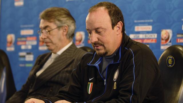 Entre Moratti et Benitez (à droite), le divorce est désormais consommé. [Luca Bruno]