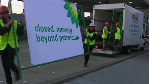 Stations BP bloquées à Londres