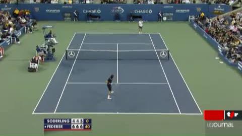 US Open: Roger Federer s'est qualifié la nuit dernière pour les demi-finales en battant Robin Söderling