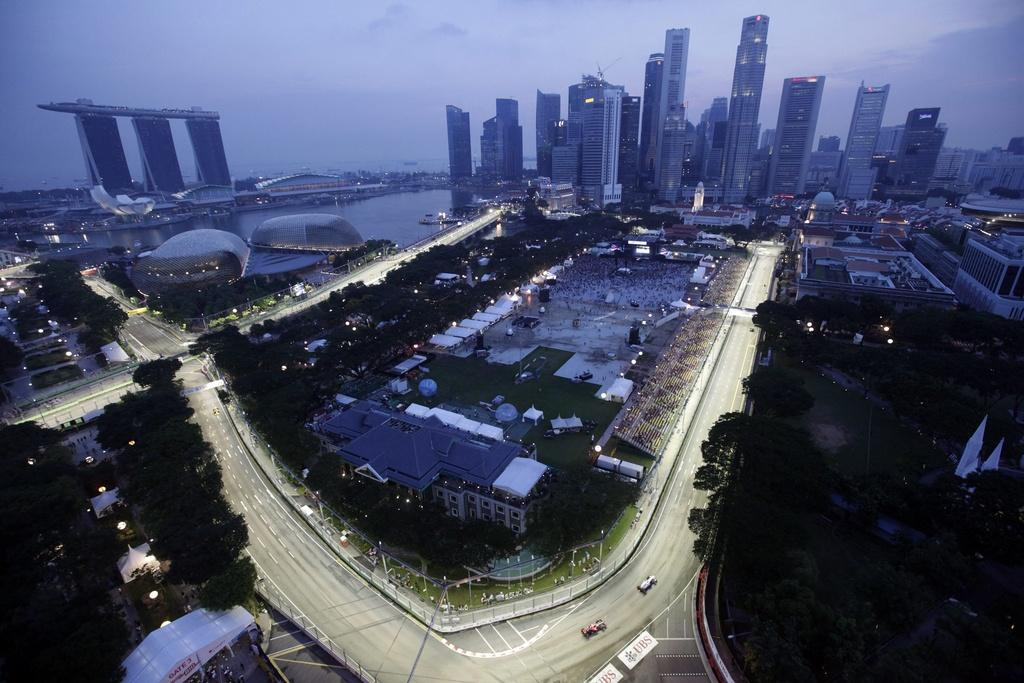 Ecclestone compare le GP de Singapour à un véritable "joyau de la couronne". [KEYSTONE - Sam Kang Li]