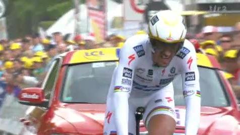 Cyclisme / Tour de France (CLM): Fabian Cancellara s'impose, Contador conserve son maillot jaune avant d'attaquer la dernière étape de Paris demain dès 14h30.