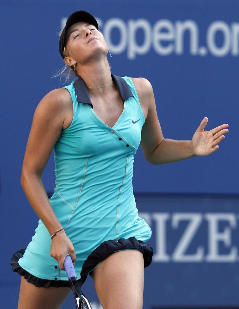 Maria Sharapova n'a pas trouvé la solution dans ce huitième de finale. [KEYSTONE - Kathy Willens]