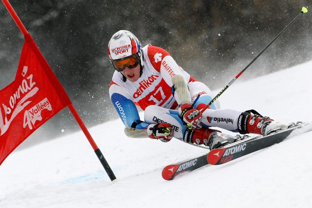 Murisier disputera sa 3e course en Coupe du monde à Sölden. [KEYSTONE - JEAN-CHRISTOPHE BOTT]