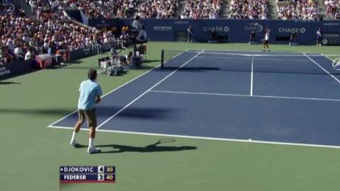 Tennis / US Open (1/2): Djokovic (SRB) – Federer. 1er set. Le Suisse refait son break à l’énergie