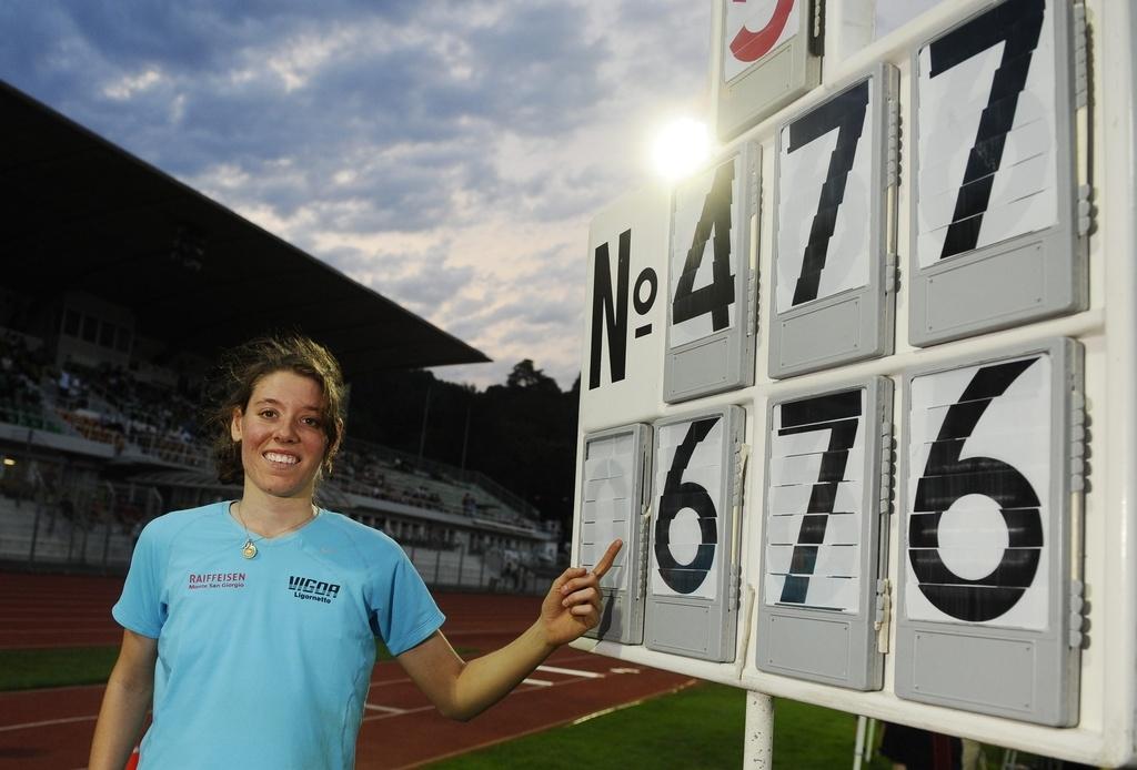 Irene Pusterla a pris une nouvelle dimension en battant le record de Suisse à la longueur.