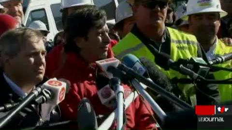Au Chili, un des puits de secours a atteint samedi les 33 mineurs bloqués sous terre depuis plus de deux mois