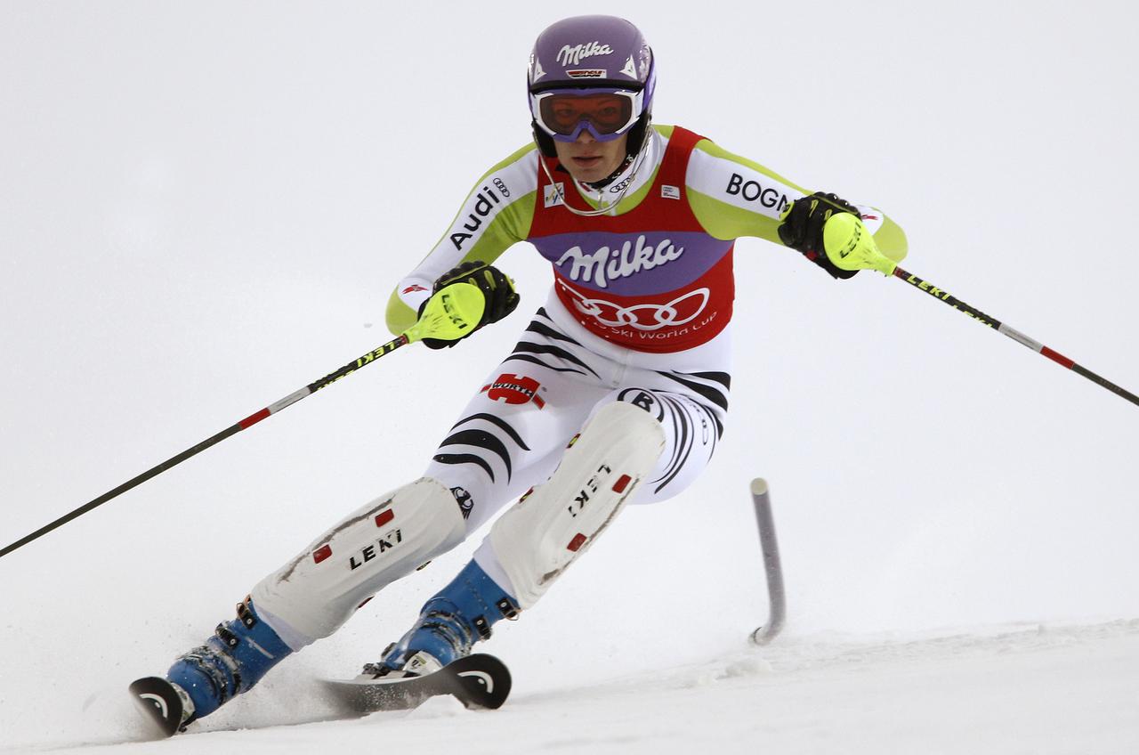 Maria Riesch enlève le premier slalom de la saison. [REUTERS - Bob Strong]