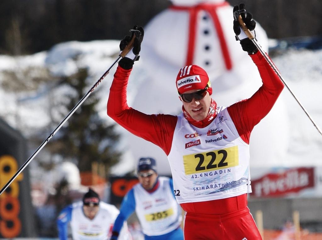 Dario Cologna prêt à lever les bras dès l'ouverture de la saison. [Steffen Schmidt]