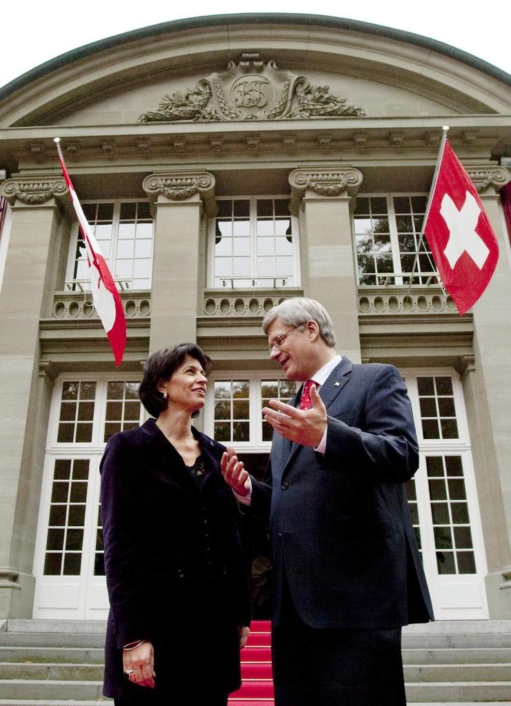 La Suisse et le Canada ont profité de l'occasion pour signer un accord de double imposition. [KEYSTONE - Sean Kilpatrick]