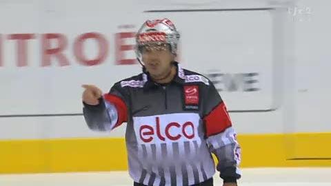 Hockey sur glace / LNA (4e journée) : Fribourg-Gottéron ouvre la marque à la 8e minute dans le derby contre Genève-Servette sur une réussite de Valentin Wirz.