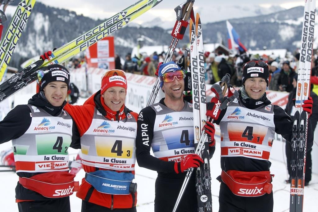 Cologna, Fischer, Perl et Livers: 4 belles têtes de vainqueur! [Laurent Cipriani]