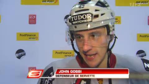 Hockey/LNA (20j): résumé du match Ambri - Genève (1 - 0) et interview de John Gobbi, joueur du Genève Servette