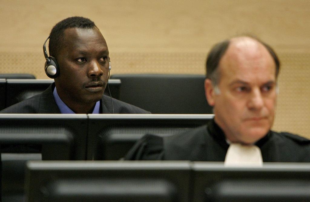 Thomas Lubanga, ici en mars 2006, est le premier accusé de la CPI à répondre de crimes de guerre en RDC. [KEYSTONE - ED OUDENAARDEN]