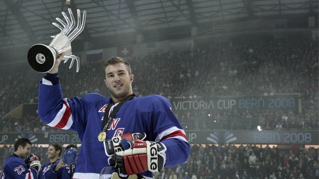 Dan Fritsche a remporté la Victoria Cup avec New York en 2008. [KEYSTONE - PETER KLAUNZER]