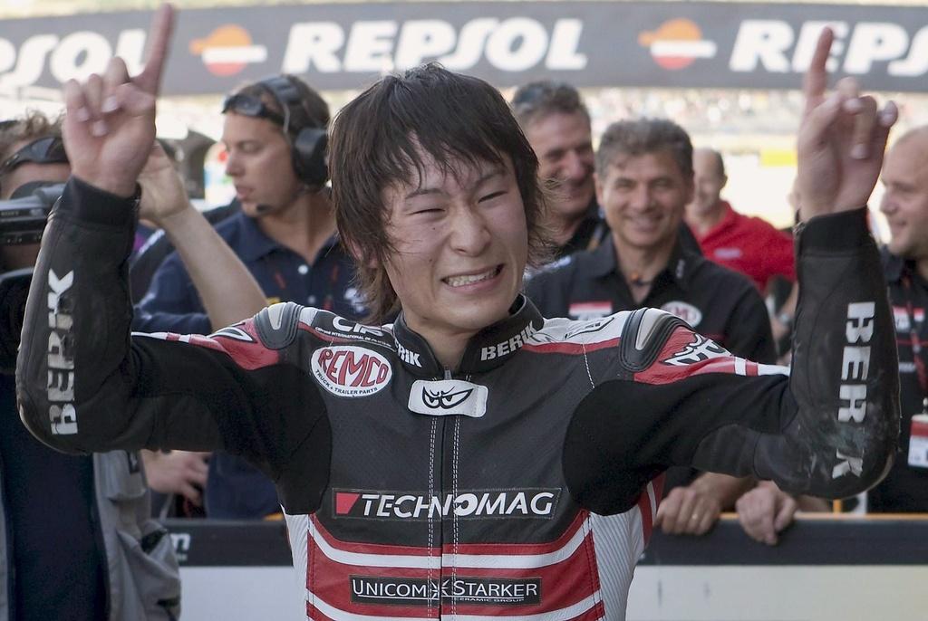 Shoya Tomizawa avait remporté le GP du Qatar cette saison. [KEYSTONE - JOSE MANUEL VIDAL]