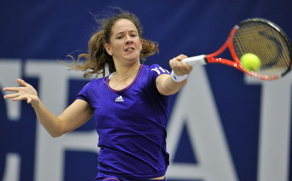 Patty Schnyder n'a décidément pas semblé en jambes. [KEYSTONE - Kerstin Joensson]