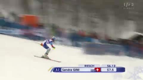 Ski alpin / Slalom dames, 1re manche à Levi: En terminant à plus de 4 secondes de Maria Riesch, Sandra Gini n'a pas réussi à se qualifier.
