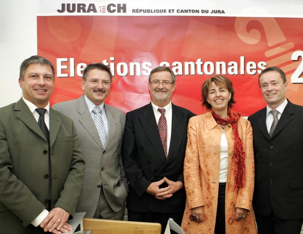 Sur les cinq sortants, seul Laurent Schaffter (au centre) n'a pas été réélu.
