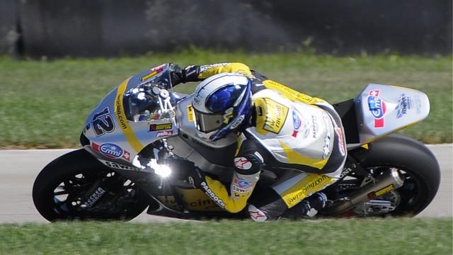 Thomas Luethi peine sur le circuit d'Indianapolis.