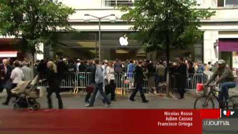 La sortie de l'iPhone 4 vendredi matin dans dix-sept pays, dont la Suisse, a mobilisé les foules