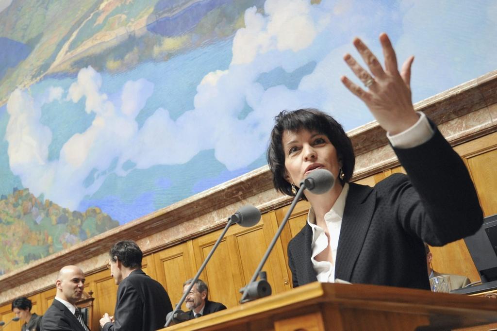 Doris Leuthard était venue défendre la révision devant le Parlement.