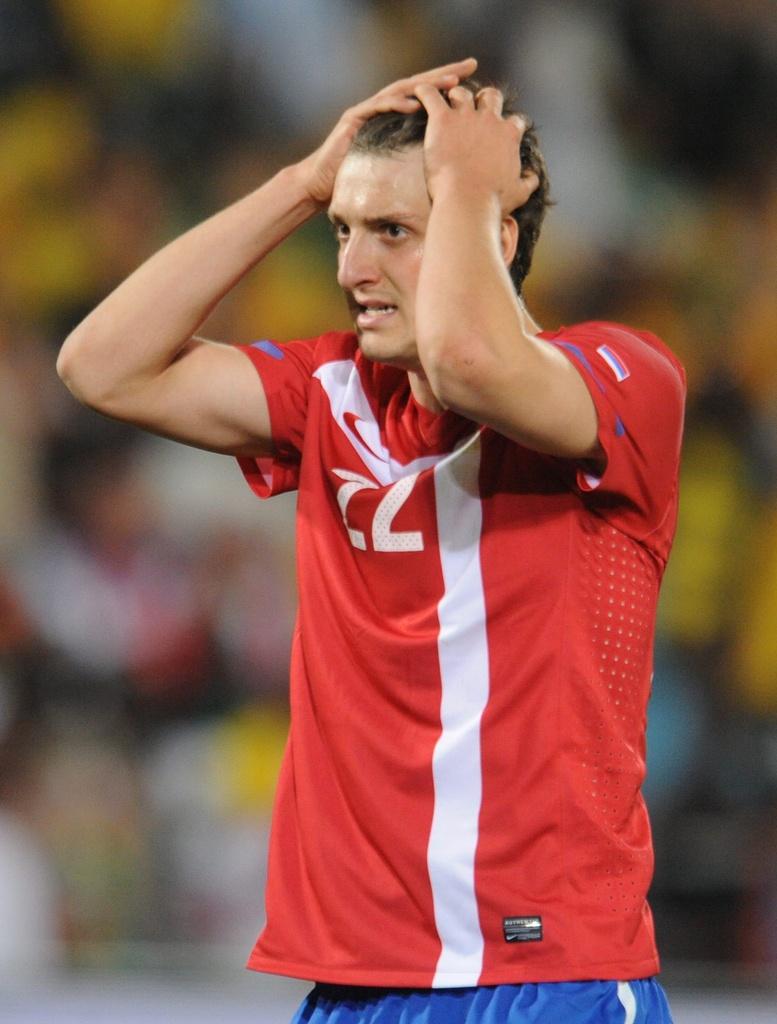 Malgré sa bourde face au Ghana, Kuzmanovic devrait être titulaire au sein de la défense serbe. [KEYSTONE - VASSIL DONEV]