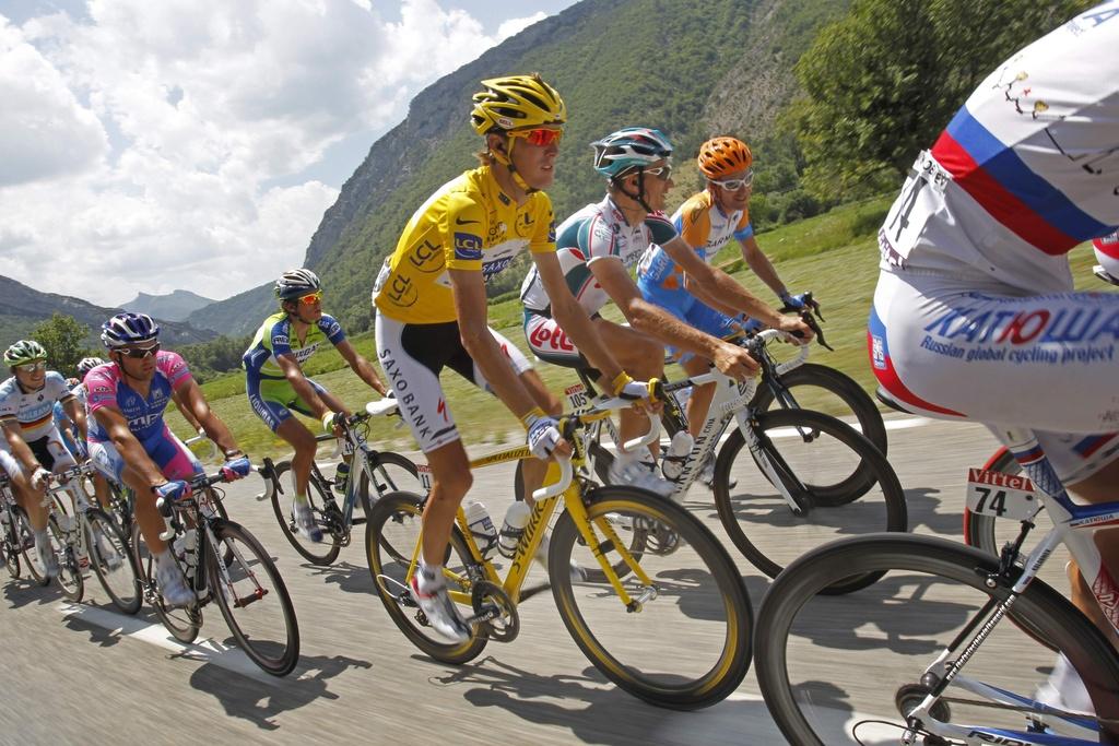 Le maillot jaune Andy Schleck a passé une journée tranquille. [KEYSTONE - Bas Czerwinski]