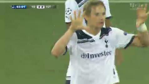 Football / Ligue des Champions (barrage aller): pavlyuchenko réduit le score à 2-3 (83e /YB-Tottenham)