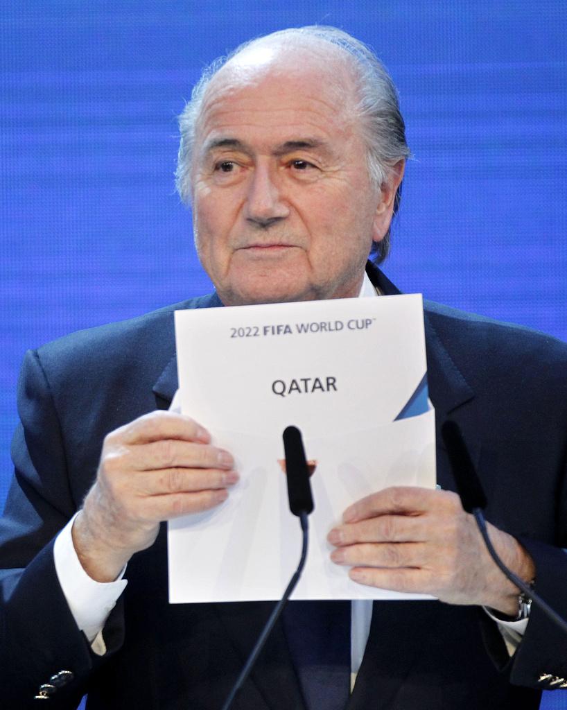 Sepp Blatter ne semble pas enchanté par le choix du Qatar. [KEYSTONE - Michael Probst]