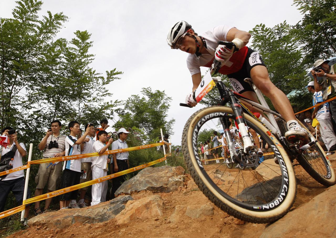 Nino Schurter n'a pas été en mesure de garder son titre. [REUTERS - � Jacky Naegelen / Reuters]