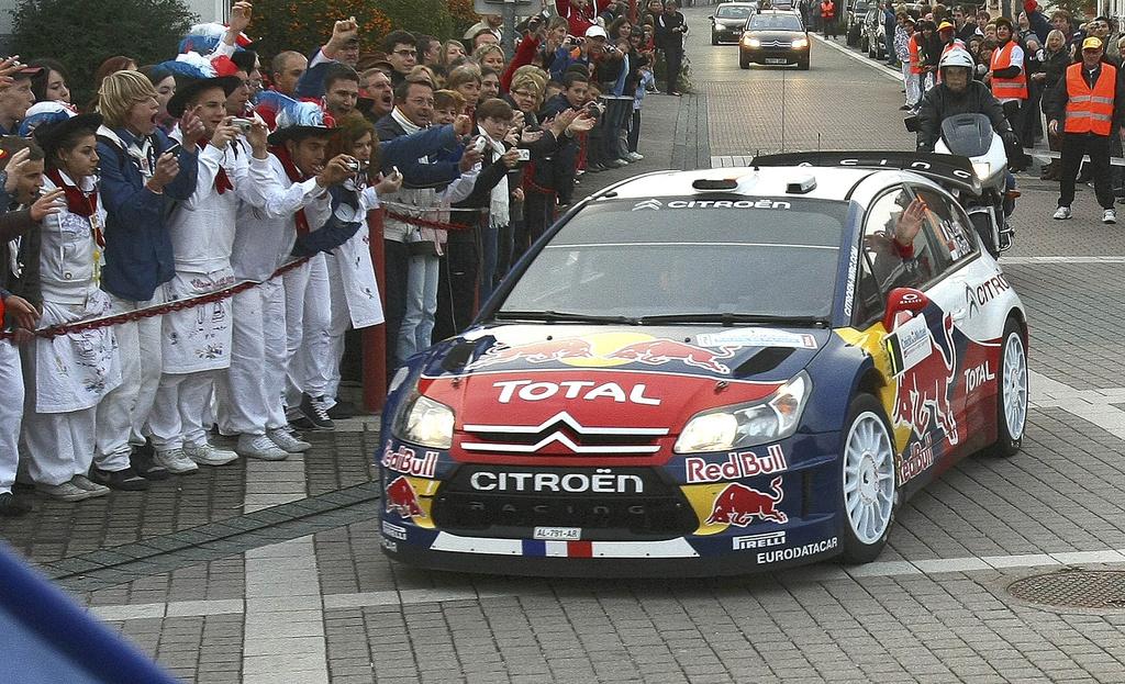 Loeb a pu fêter son sacre "à la maison". [KEYSTONE - Lionel Cironneau]