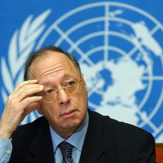 François Nordmann, ancien ambassadeur de Suisse (ici en 2002). [Keystone - Laurent Gilliéron]
