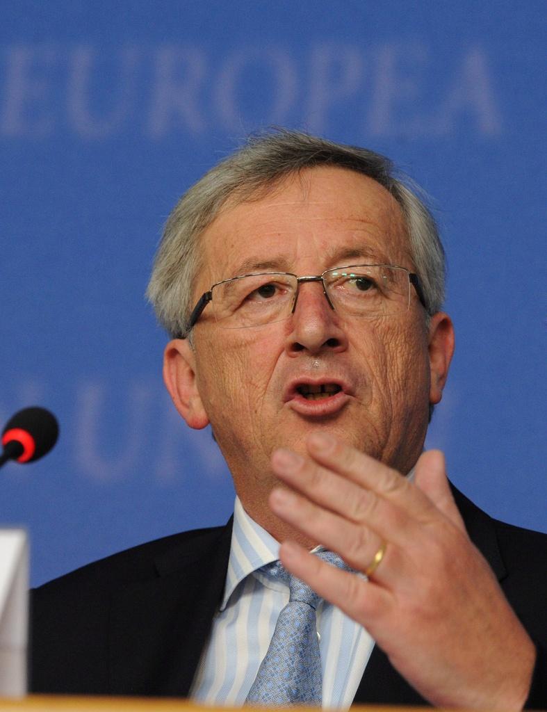 Le président de l'Eurogroupe Jean-Claude Junker met la pression sur la Grèce. [Rainer Jensen]