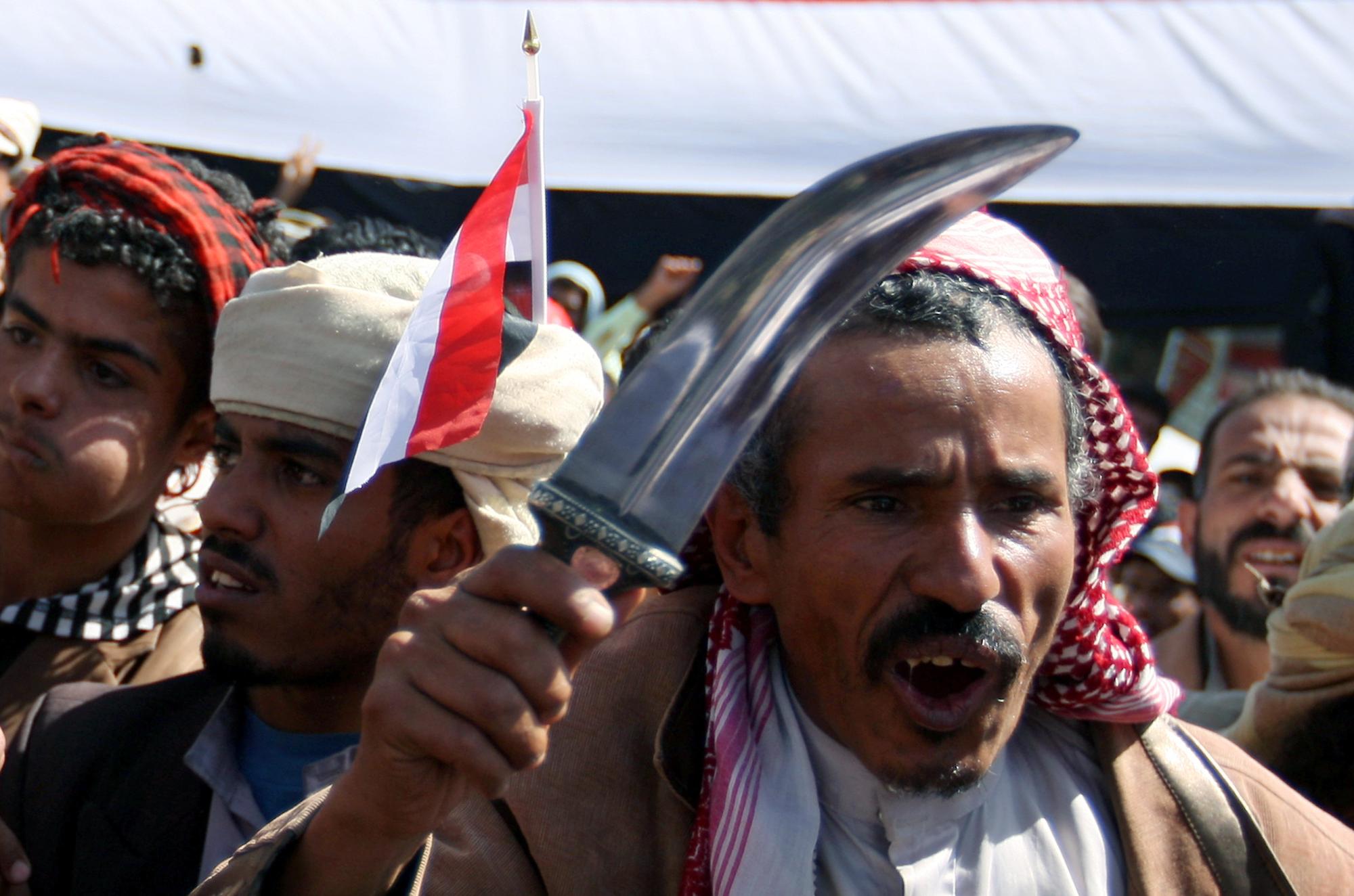 Scène de protestation à Sanaa. [AFP - Ahmad Gharabli]