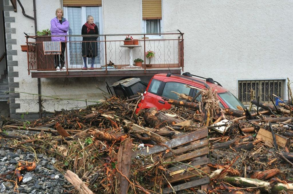 Les flots ont tout emporté sur leur passage en certains endroits. [KEYSTONE - EPA/LUCA ZENNARO]