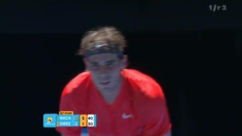 Tennis / Open d'Australie: Rafael Nadal déroule son tennis et empoche la 2e manche 6-1.