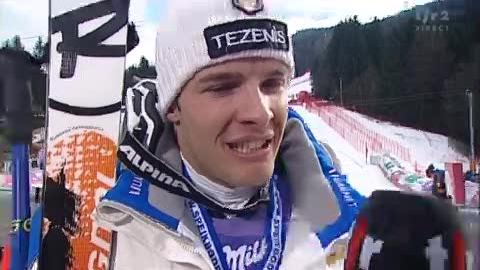 Ski alpin / Mondiaux de Garmisch: descente. L'Italien Christof Innerhofer, médaillé de bronze, à l'interview