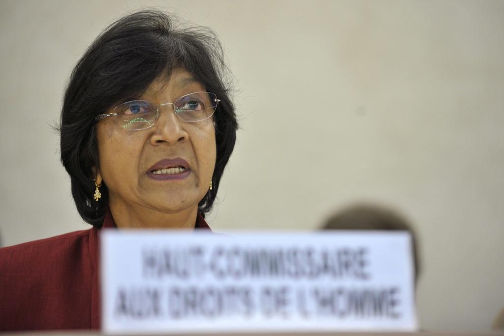 Pour Navi Pillay, le régime Kadhafi se conduit de manière méprisante avec ses concitoyens. [KEYSTONE - Martial Trezzini]