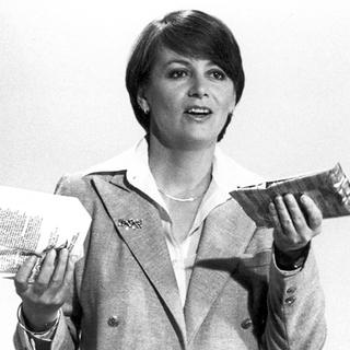 Catherine Wahli, également connue sous son nom de mariée, Madeleine Bosshard, présente en 1980 un test sur les fondues vendues en supermarché.