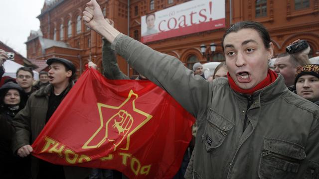 Des membres de l'opposition protestent à Moscou contre le régime en place