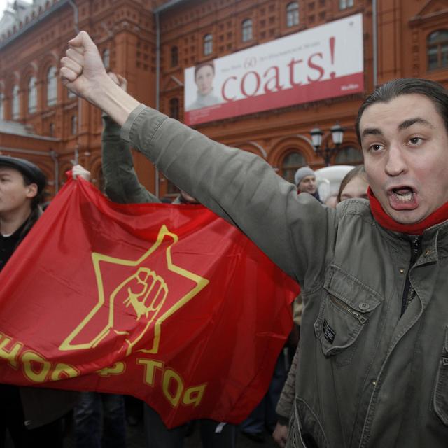 Des membres de l'opposition protestent à Moscou contre le régime en place