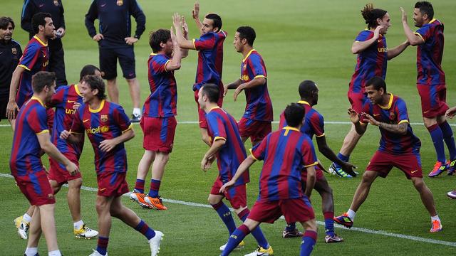 Les joueurs du Barça s'envoleront mardi après un entraînement. [Manu Fernandez]