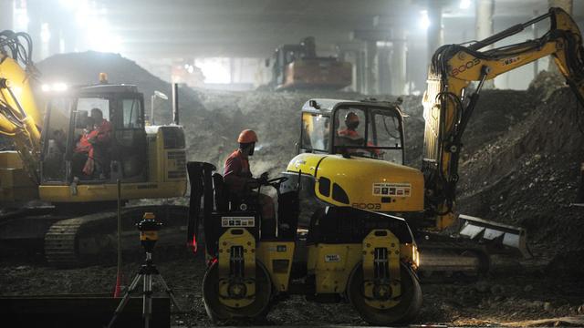 Le chantier de la ligne ferroviaire diamétrale (Durchmesserlinie), juste au-dessous de la gare principale de Zurich. [Steffen Schmidt]