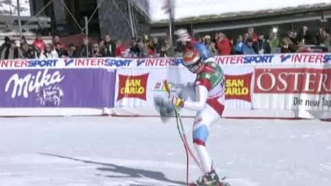 Didier Cuche champion du monde de Super-G à Val d'Isère en 2009 avec les commentaires originaux de Fabrice Jaton et les larmes de William Besse