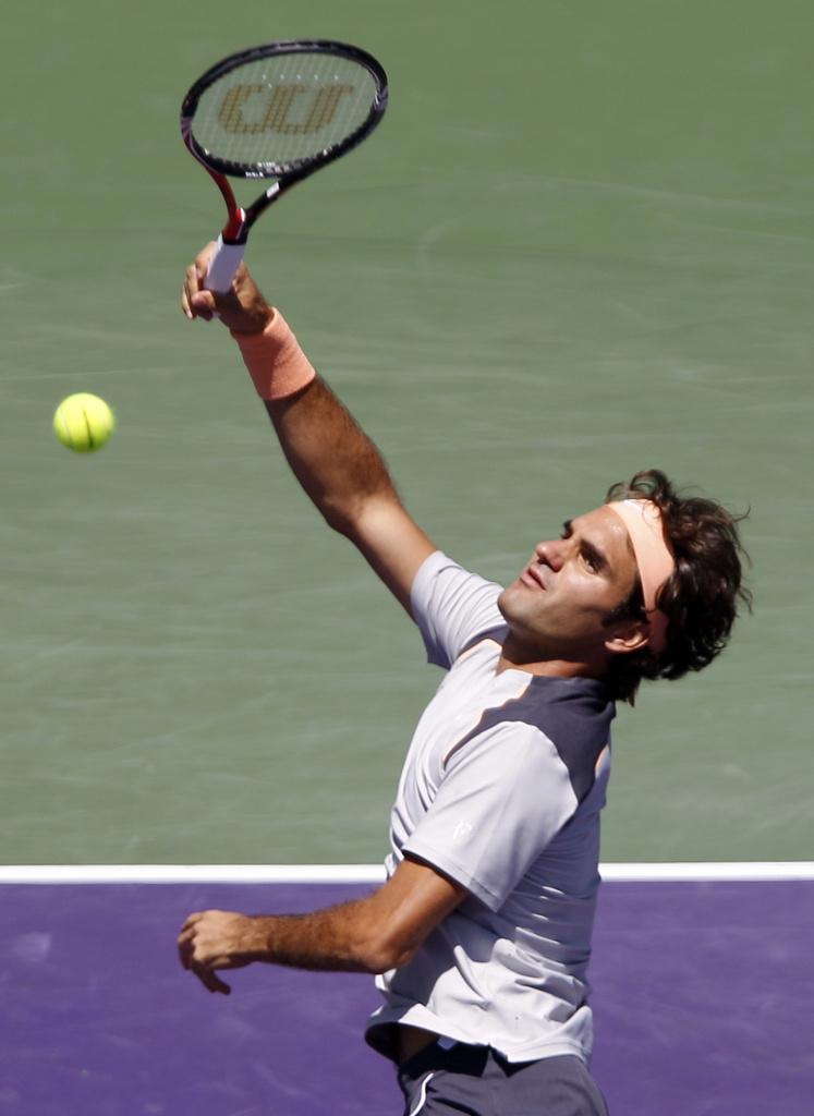 Roger Federer continue son chemin floridien.JPG [KEYSTONE - Alan Diaz]